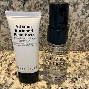 Bobbi Brown Vitamin Enriched Face Base & Cleansing Oil Travel Set New